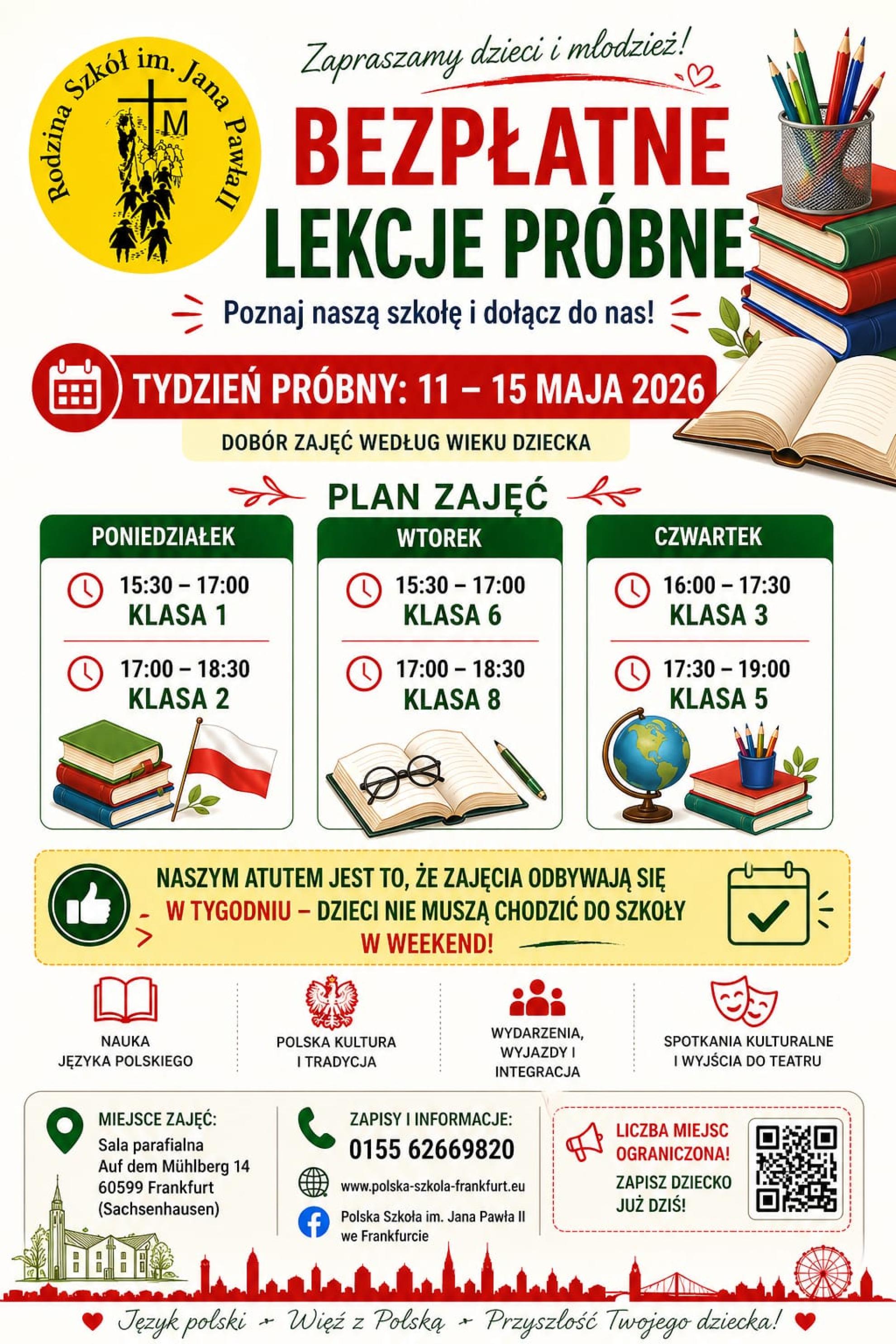 Bezpłatne lekcje próbne! 