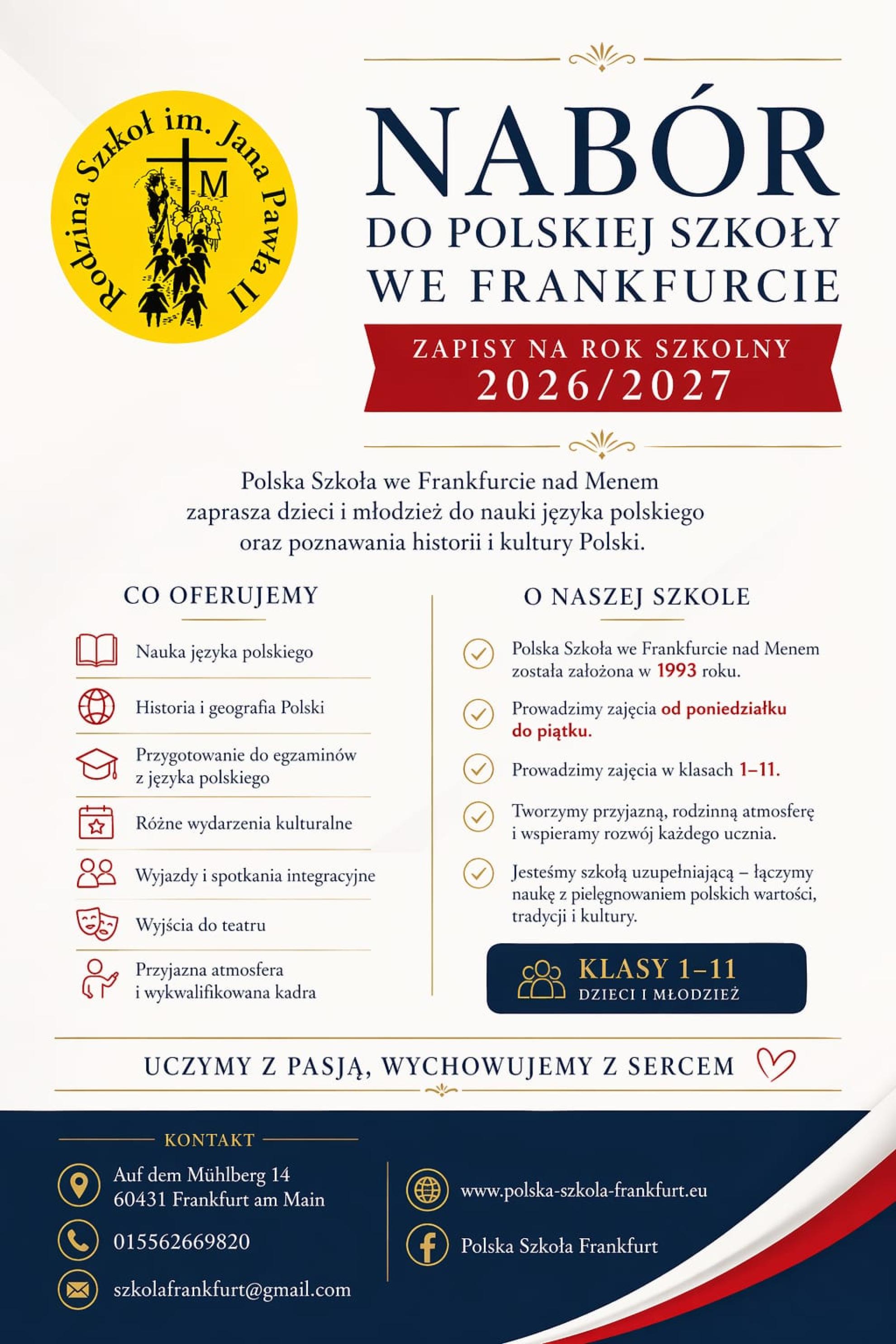 Nabór do polskiej szkoły we Frankfurcie